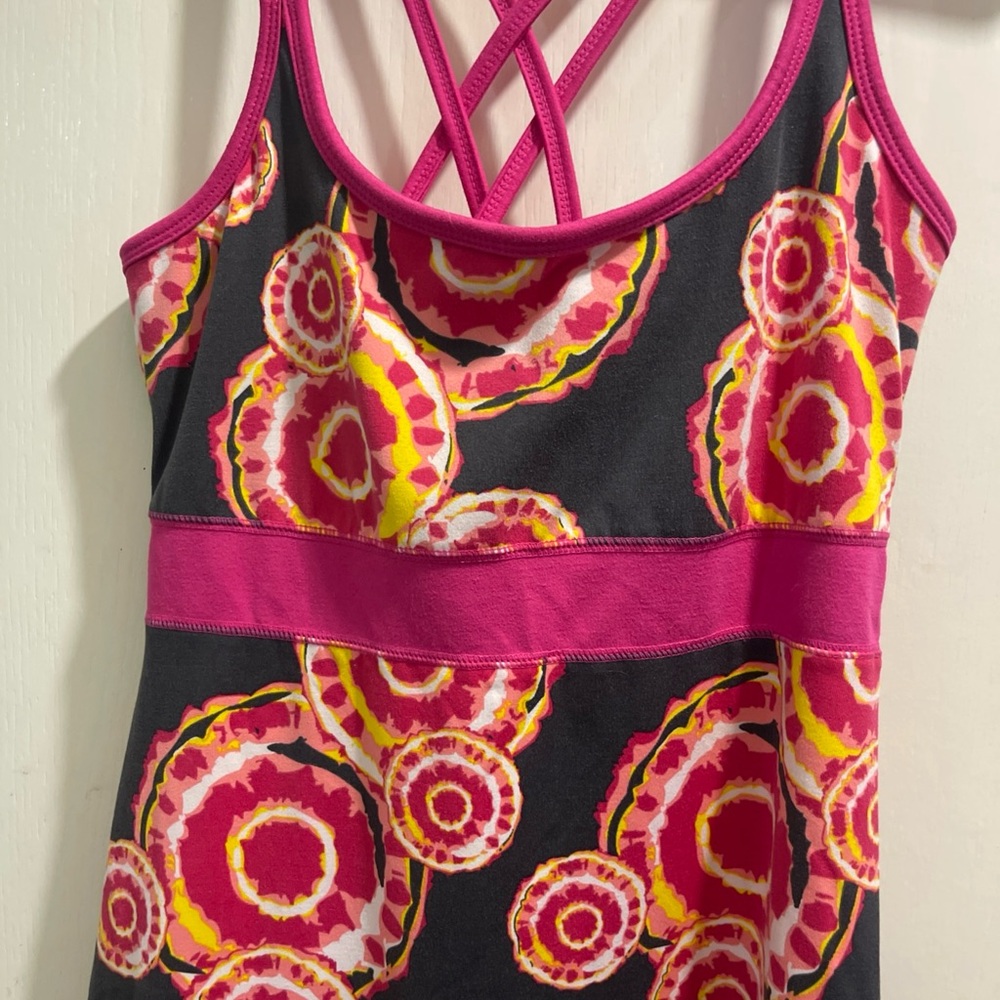 Soybu Yoga tie dye Pink and Black Swirl Mini Dress - Picture 2 of 9